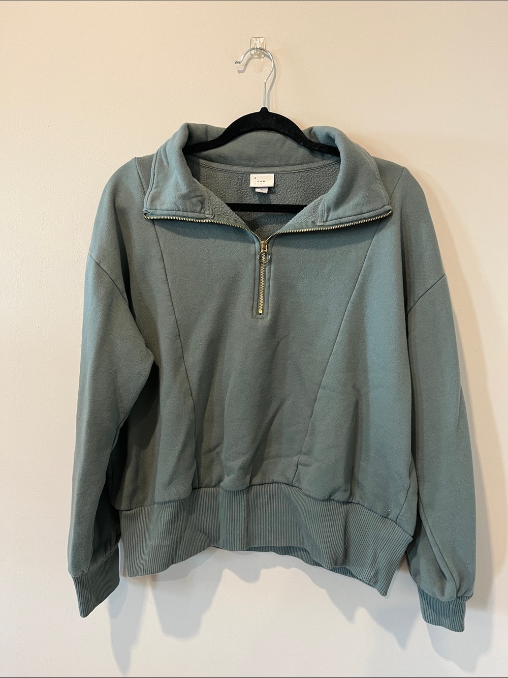 a new day Quarter Zip Sweater in Sage Green